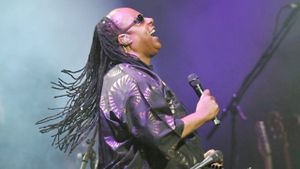 Stevie Wonder - Live at Wembley Stadium - London England 1989's poster
