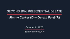 1976 Second Presidential Debate's poster