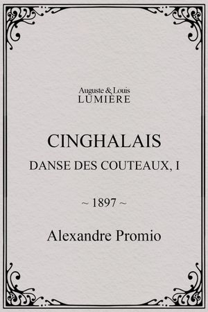 Cinghalais: danse des couteaux, I's poster