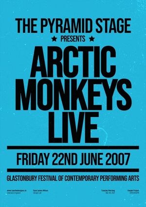 Arctic Monkeys live at Glastonbury's poster
