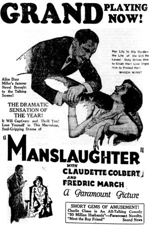 Manslaughter's poster