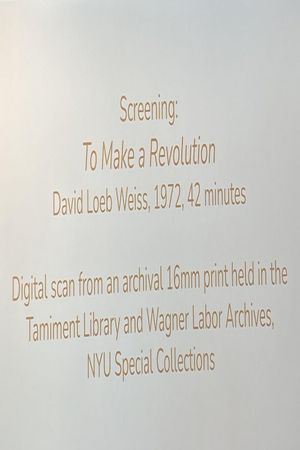 To Make a Revolution's poster