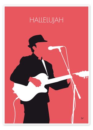 Leonard Cohen's Hallelujah's poster