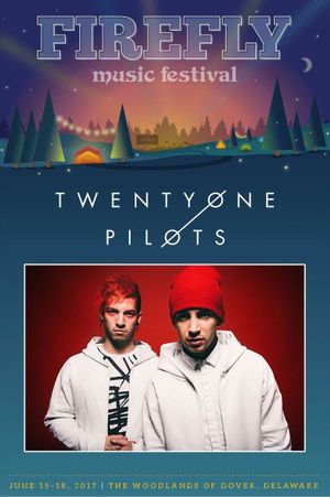 Twenty One pilots Firefly music festival's poster