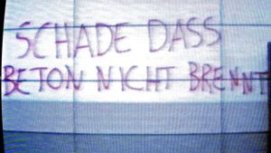 Schade, daß Beton nicht brennt's poster