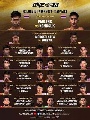 ONE Friday Fights 21: Paidang vs. Kongsuk's poster