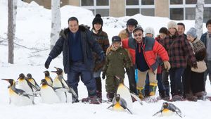 Penguins in the sky - Asahiyama zoo's poster