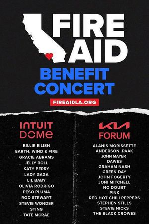 FireAid Benefit Concert's poster