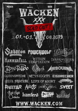 Within Temptation - Wacken 2019's poster