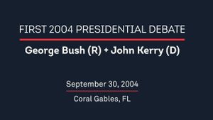 2004 First Presidential Debate's poster