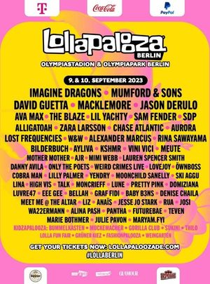 Imagine Dragons Lollapalooza Berlin's poster