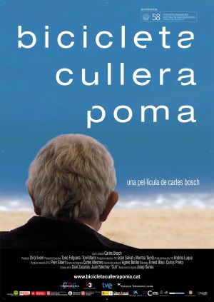 Bicicleta, cullera, poma's poster
