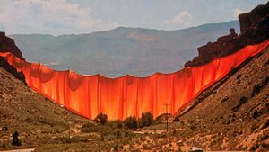 Christo's Valley Curtain's poster