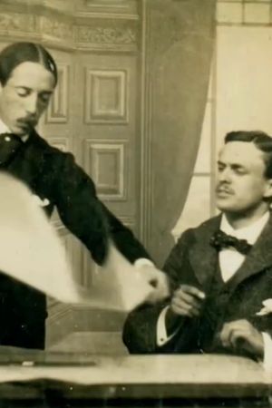Santos Dumont Explaining His Air Ship to the Hon. C.S. Rolls's poster
