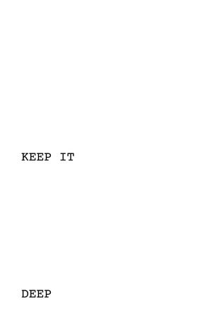 Keep It Deep's poster