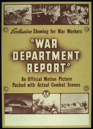 War Department Report's poster