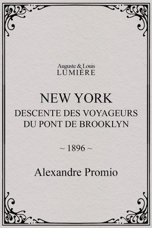 New York, descente des voyageurs du pont de Brooklyn's poster