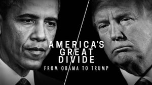 America's Great Divide: From Obama to Trump's poster