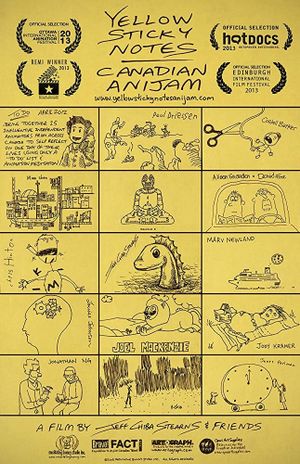 Yellow Sticky Notes: Canadian Anijam's poster