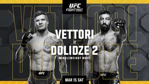 UFC Fight Night 254: Vettori vs. Dolidze 2's poster