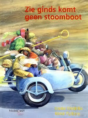 Zie ginds komt geen stoomboot's poster