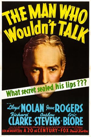 The Man Who Wouldn't Talk's poster