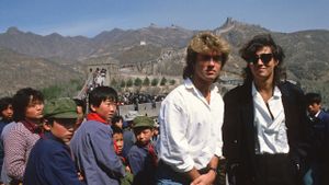 Wham! in China: Foreign Skies's poster