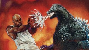 Godzilla vs. Charles Barkley's poster