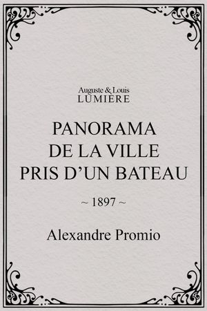 Panorama de la ville pris d’un bateau's poster