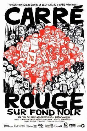 Carré rouge sur fond noir's poster