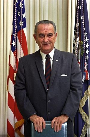 Lyndon B. Johnson - Succeeding Kennedy's poster