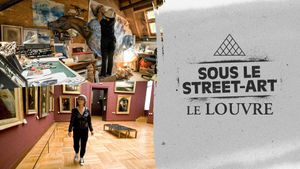 Sous le street-art, le louvre's poster