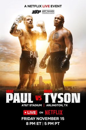 Jake Paul vs. Mike Tyson's poster
