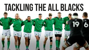 Tackling the All Blacks's poster