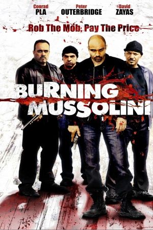 Burning Mussolini's poster