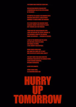 Hurry Up Tomorrow's poster
