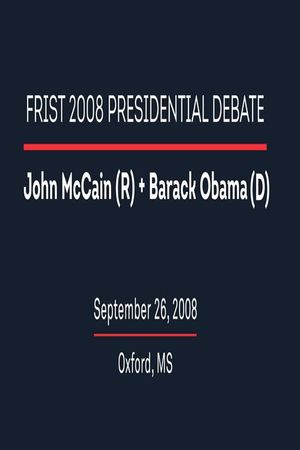 2008 First Presidential Debate's poster