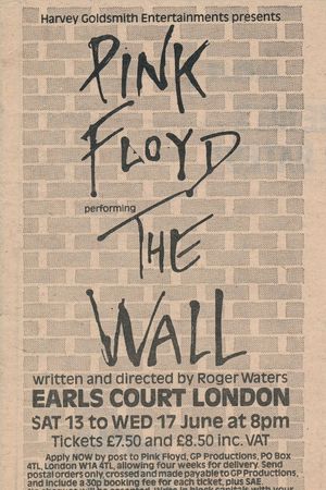 Pink Floyd - The Wall, Live At The Earl's Court's poster