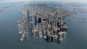 Megalopolis facing sea level rise's poster