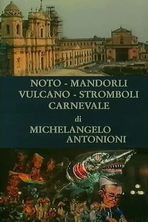 Noto, mandorli, Vulcano, Stromboli, carnevale's poster