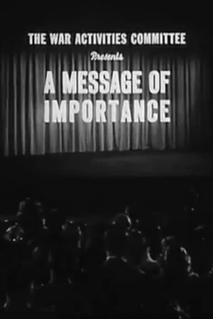 A Message of Importance's poster