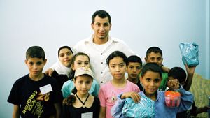 Young Freud in Gaza's poster