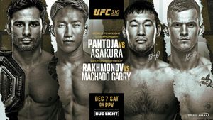 UFC 310: Muhammad vs. Rakhmonov's poster