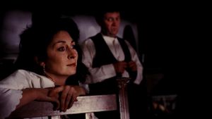 Anjelica Huston on James Joyce: A Shout in the Street's poster