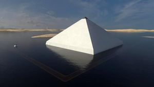 Egypt floating pyramid's poster