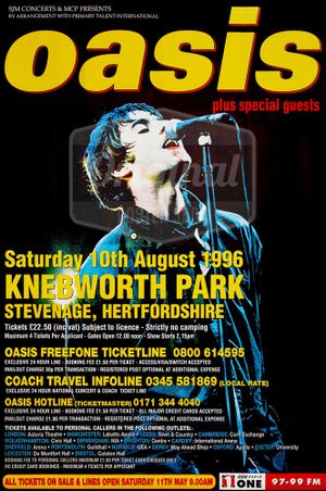 Oasis Live at Knebworth's poster