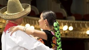 El Grito: Lila Downs at the Macedonio Alcalá Theater, with the Alejandro Díaz Orchestra and the Costumbrista Dance Company's poster