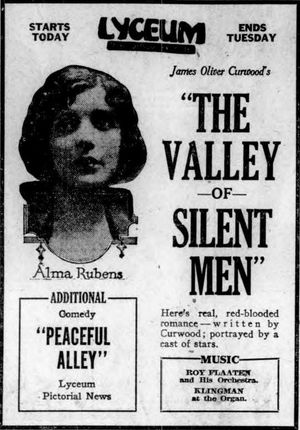 The Valley of Silent Men's poster