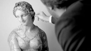 Leonardo da Vinci and the Bust of Flora's poster