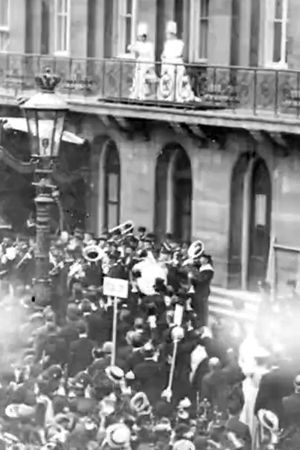 The Queen and the Queen Mother on the Palace Balcony Responding to the Call of the Populace (Coronation of Wilhelmina)'s poster